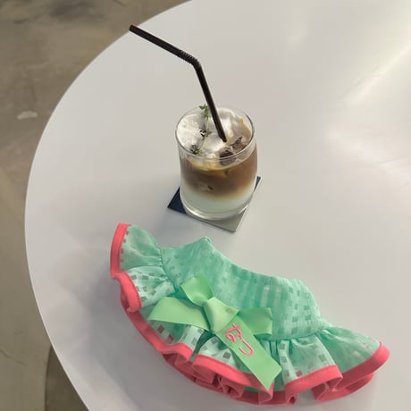 ミントxピンクシアーチェックスタイ🍉