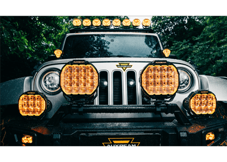 MASTER-T Series 9" Combo Beam Off-Road Lights with Dynamic Start-Up Amber Backlight