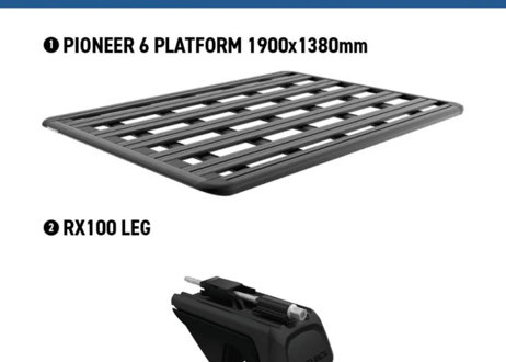 【ランクルFJ】ライノラック PIONEER 6 PLATFORM 取付キット 1900 x 1380 (mm)