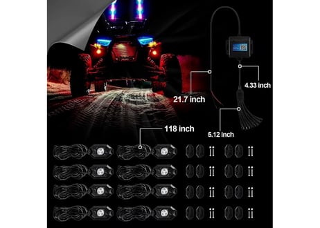 AUXBEAM ロックライト RGBカラー スマホ切り替え