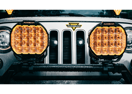 MASTER-T Series 9" Combo Beam Off-Road Lights with Dynamic Start-Up Amber Backlight