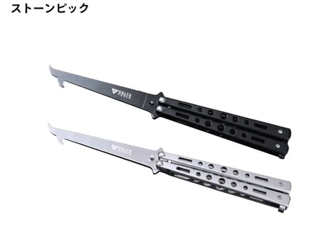 DELTA FORCE STONE PICK 1本 ロゴ入り シルバー | デルタフォース ストーンピック タイヤ溝 除去ツール 石取り ストーンリムーバー バタフライナイフ風