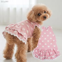 ハート柄ワンピース 犬 猫