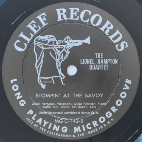 LIONEL HAMPTON - The Lionel Hampton Quartet (CLEF MGC-142)