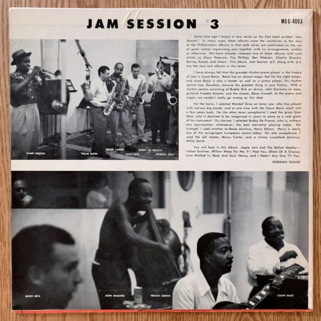 COUNT BASIE, WARDELL GRAY, STAN GETZ - Jam Session #3 (CLEF MGC-4003)