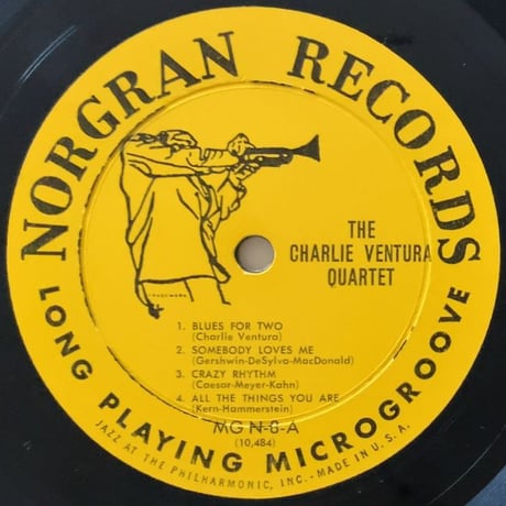 CHARLIE VENTURA - The Charlie Ventura Quartet (NORGRAN MGN-8)