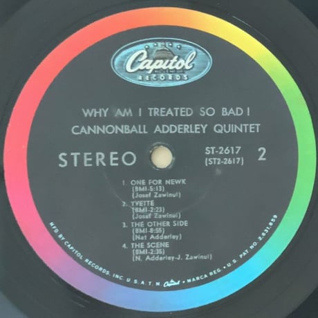 CANNONBALL ADDERLEY - Why Am I Treated Do Bad! (CAPITOL ST2617)