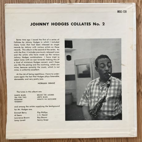 JOHNNY HODGES - Collates No.2 (MERCURY MGC-128)