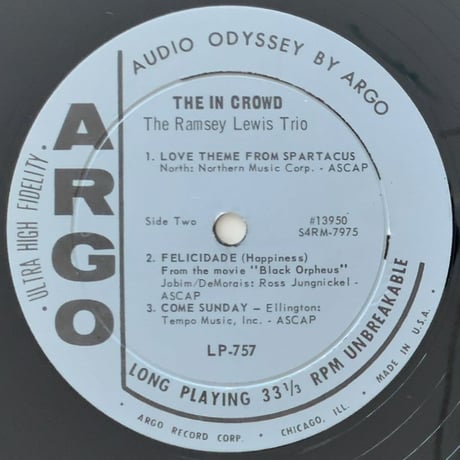 RAMSEY LEWIS - The in Crowd (ARGO LP757)