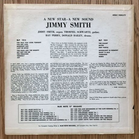 JIMMY SMITH - New Sound a New Star Vol.1 (BLUE NOTE BLP1512)