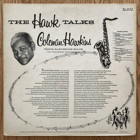 COLEMAN HAWKINS - The "Hawk" Talks (DECCA DL8127)