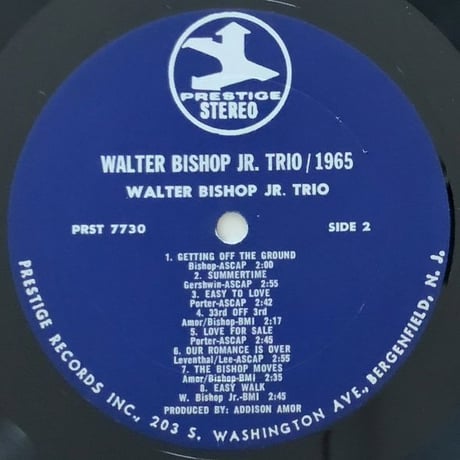 WALTER BISHOP JR. - The Walter Bishop Jr. Trio / 1965 (PRESTIGE PRST7730)
