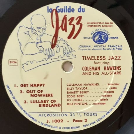 COLEMAN HAWKINS - Timeless Jazz (JAZZTONE J-1002)