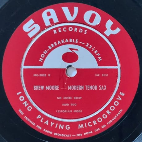 BREW MOORE - Modern Tenor Sax (SAVOY MG-9028)