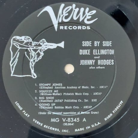 DUKE ELLINGTON & JOHNNY HODGES - Side by Side (VERVE MGV-8345)