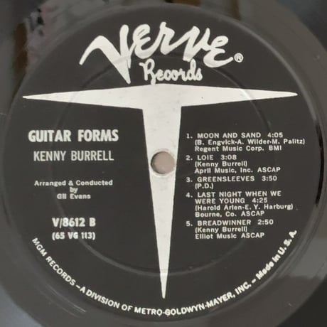 KENNY BURRELL - Guitar Forms (VERVE V/8612)