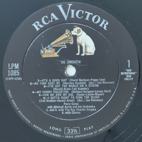 PERRY COMO - So Smooth (RCA VICTOR LPM1085)