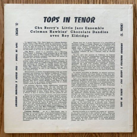 CHU BERRY / COLEMAN HAWKINS - Tops In Tenor (GUILDE DU JAZZ J.1028)