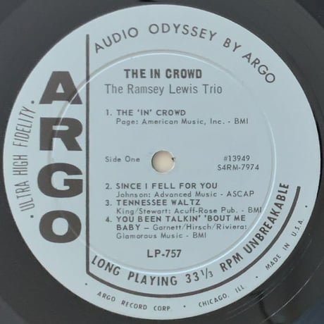 RAMSEY LEWIS - The in Crowd (ARGO LP757)