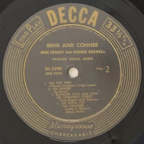 BING CROSBY & CONNIE BOSWELL - Bing and Connee (DECCA DL5390)