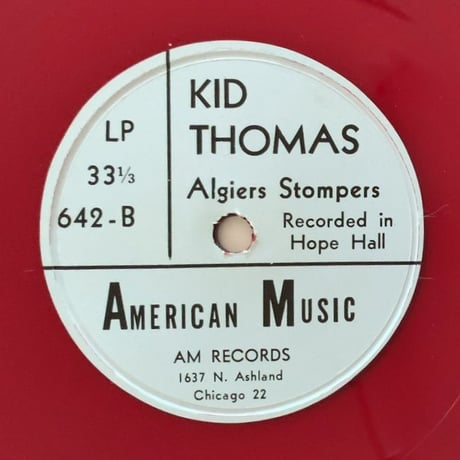 KID THOMAS - Algiers Stompers with George Guesnon (AMERICAN MUSIC 642)