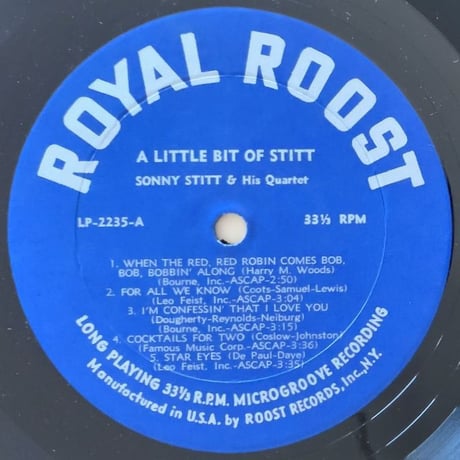 SONNY STITT - a Little Bit Of (ROOST LP-2235)
