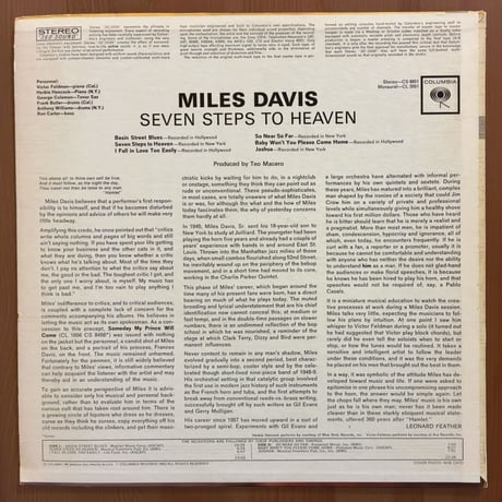 MILES DAVIS - Seven Steps To Heaven (COLUMBIA CS8851)