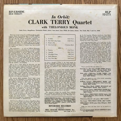 CLARK TERRY with THELONIOUS MONK - In Orbit (RIVERSIDE RLP12-271)