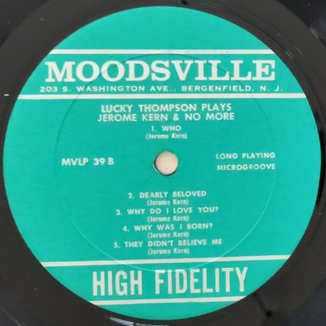 LUCKY THOMPSON - Plays Jerome Kern (MOODSVILLE MVLP39)