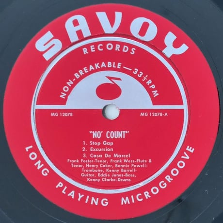 FRANK FOSTER, KENNY BURRELL - No Count (SAVOY MG12078)