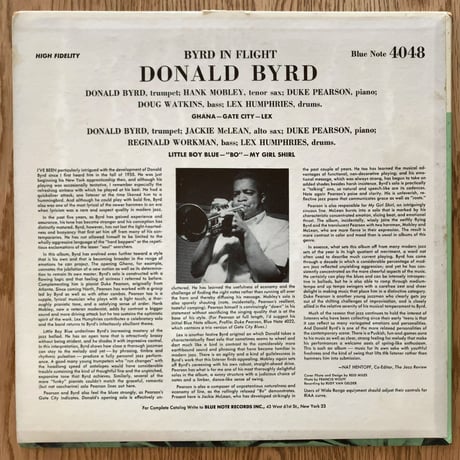 DONALD BYRD - Byrd In Flight (BLUE NOTE BLP4048)