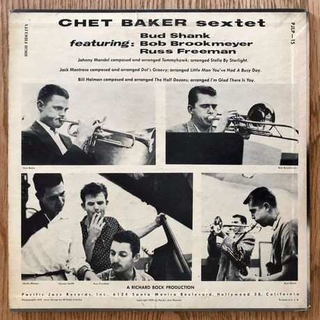 CHET BAKER - The Chet Baker Sextet (PACIFIC JAZZ PJLP-15)