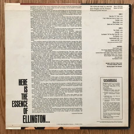 DUKE ELLINGTON - The Popular (RCA VICTOR LSP3576)
