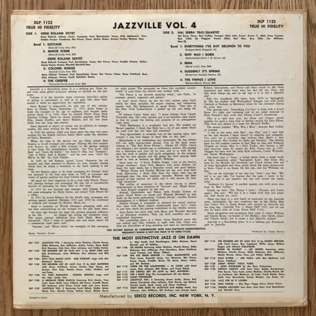 GENE ROLAND / HAL SERRA - Jazzville Vol.4 (DAWN DLP1122)