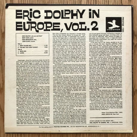 ERIC DOLPHY - In Europe Vol.2 (PRESTIGE PR7350)