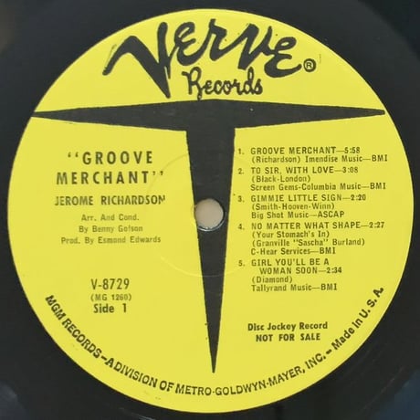 EROME RICHARDSON - Groove Merchant (VERVE V-8729)