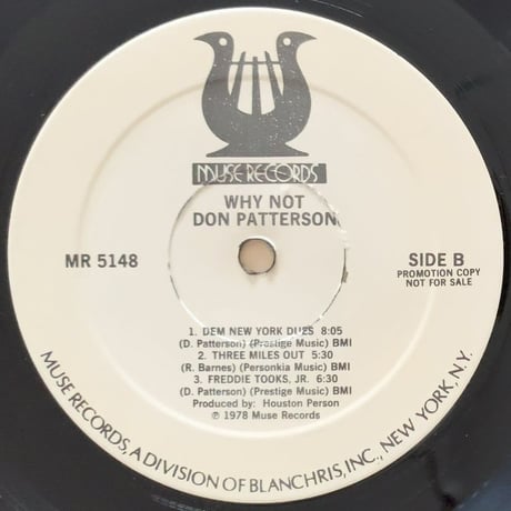 DON PATTERSON - Why Not (MUSE MR5148) PROMO