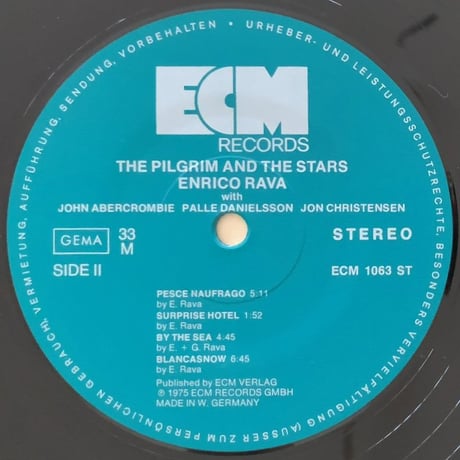 ENRICO RAVA - The Pilgrim and The Stars (ECM 1063)