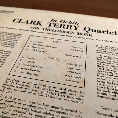 CLARK TERRY with THELONIOUS MONK - In Orbit (RIVERSIDE RLP12-271)