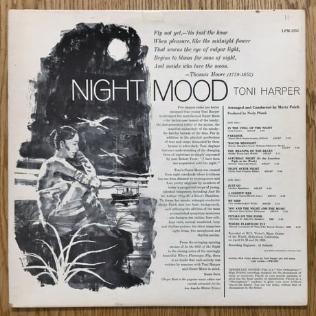 TONI HARPER - Night Mood (RCA VICTOR LPM2253)