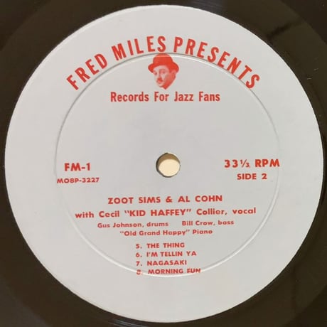ZOOT SIMS and AL COHN - Either Way (FRED MILES PRESENTS FM-1) MONO