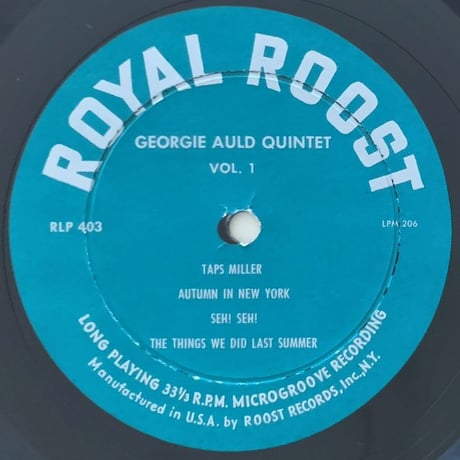 GEORGIE AULD - Georgie Auld Quintet Vol.1 (ROYAL ROOST RLP403)
