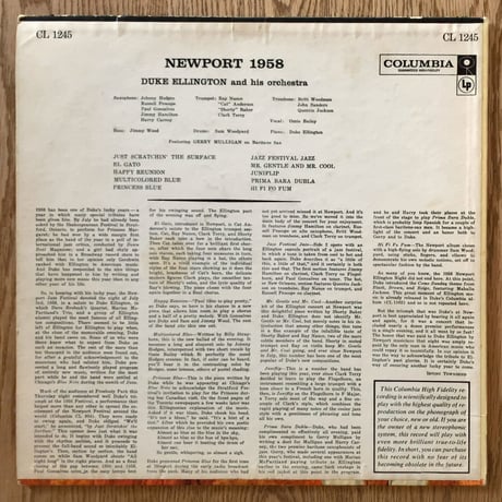DUKE ELLINGTON - Newport 1958 (COLUMBIA CL1245)
