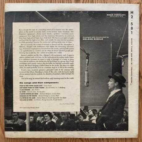 FRANK SINATRA - In The Wee Small Hours Part 2 (CAPITOL H2-581)