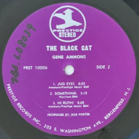 GENE AMMONS - The Black Cat! (PRESTIGE PRST10006)