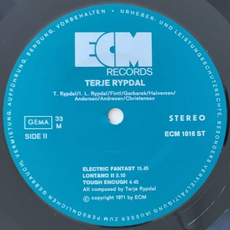 TERJE RYPDAL - Terje Rypdal (ECM 1016)