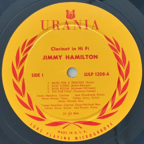 JIMMY HAMILTON - Clarinet in High Fi (URANIA UJLP1208)