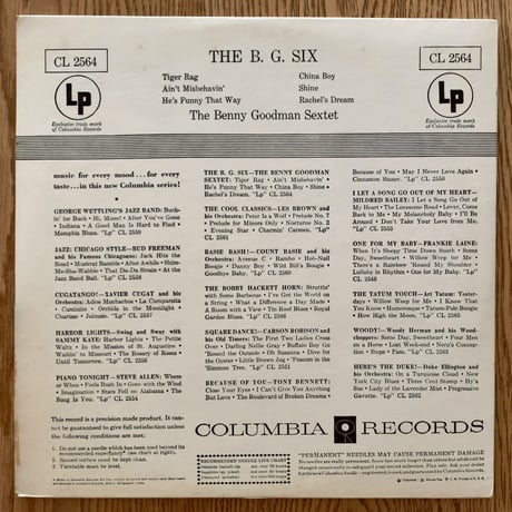 BENNY GOODMAN - The B.G. Six (COLUMBIA CL2564)