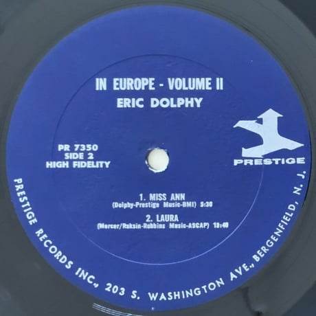 ERIC DOLPHY - In Europe Vol.2 (PRESTIGE PR7350)