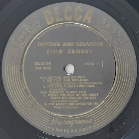 BING CROSBY - Drifting and Dreaming (DECCA DL5119)